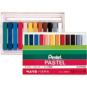 GIZ PASTEL SECO 12 CORES GA-12 PENTEL