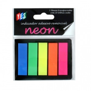 MARCADOR DE PÁGINA ADESIVO 12X48MM COM 100 FOLHAS YES