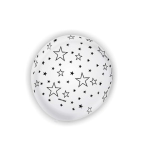 BEXIGA Nº11 ESTRELINHA BRANCO/PRETO C/25 UNIDADES ART-LATEX