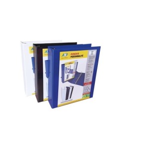 PASTA FICHÁRIO PERSONNALITÉ OFICIO 3 ARGOLAS BRANCA/AZUL/PRETA ACP