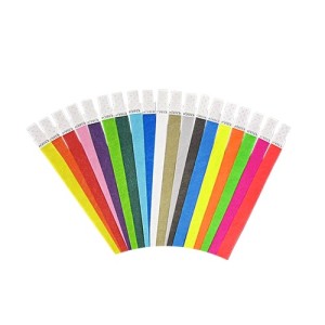 PULSEIRA VIP TYVEK FIX BANDS LARANJA FLUORESCENTE C/50 POPPER