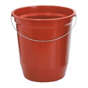 BALDE PLÁSTICO MARRROM COM ALÇA DE FERRO 20 LITROS REF.BF20 ARQPLAST