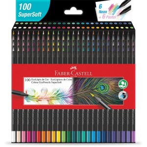 LÁPIS 100 CORES SUPERSOFT FABER CASTELL