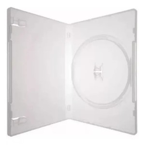 CAPA PARA DVD-CD BOX CASE SIMPLES CRISTAL C/10 UNIDADES