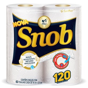 TOALHA DE PAPEL 120FLS 2 RLOS SNOB