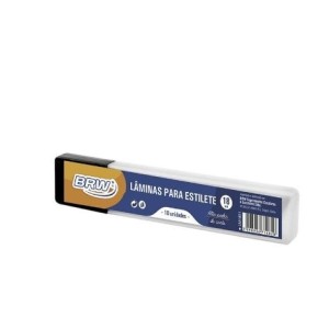 LÂMINAS PARA ESTILETE LARGA 18MM C/10 BRW