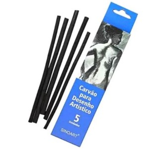 CARVÃO VEGETAL FUSAIN COM 5 UNIDADES SINOART