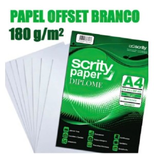 PAPEL A4 DIPLOMATA OPALINE 180 G/M² COM 50 FOLHAS SCRITY