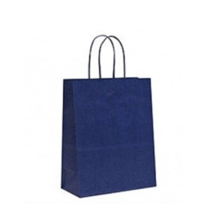 SACOLA DE PAPEL AZUL MARINHO 24 X 10,5 X 39 CM REF.116 ZAGAROLLO