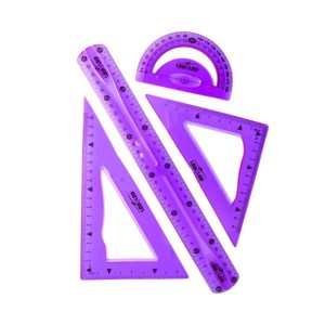 KIT GEOMÉTRICO FLEXÍVEL COM 4 PEÇAS LEO&LEO