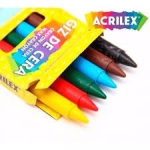GIZ DE CERA COM 6 CORES ACRILEX