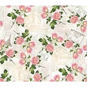 SACO PARA PRESENTE PARIS FLORAL 45X59 G2 COM 25 CROMUS