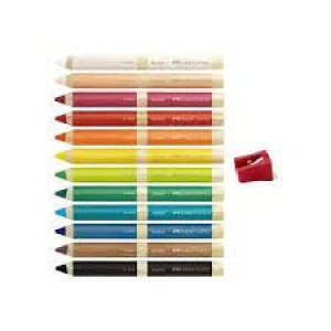ECOGIZ DE CERA COM 12 CORES FABER CASTELL