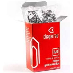 CAIXA COM CLIPS NIQUELADO 6/0 50 UNIDADES CHAPARRAU