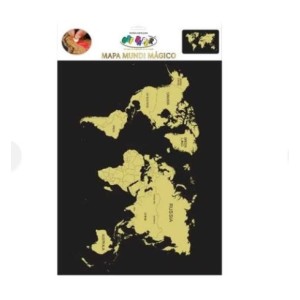 MAPA MUNDI MÁGICO COM PALHETA VERSÃO INGLÊS OFF PAPER