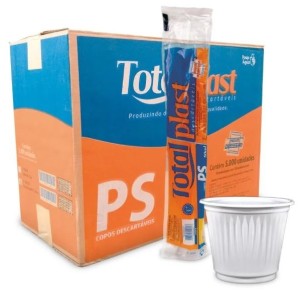 COPO PLÁSTICO 50ML DESCARTÁVEL TRANSPARENTE CAIXA C/5.000 TOTALPLAST