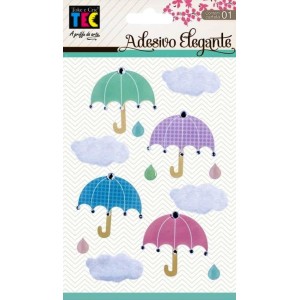 ADESIVO ELEGANTE DIA DE CHUVA REF.19392 TOKE E CRIE