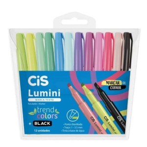 MARCA TEXTO 8 CORES NEON E PASTEL LUMINI CIS