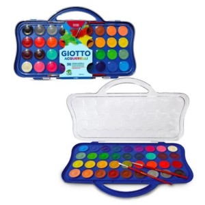 AQUARELA EM PASTILHA 36 COES+ 2 PINCEIS GIOTTO