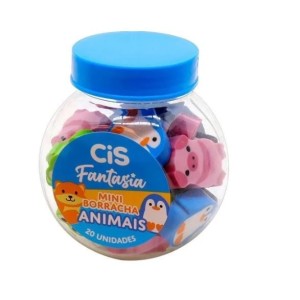 POTE DE BORRACHA MINI ANIMAIS C/20 UNIDADES CIS