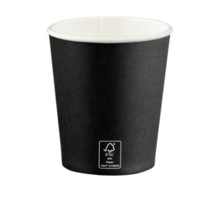 COPO DE PAPEL 110ML 50 UNIDADES PRETO