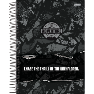 CADERNO 160FLS 10 MATÉRIAS UNIVERSITÁRIO CAPA DURA ESPIRAL ADVENTURE JANDAIA