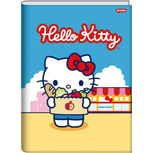 CADERNO 80FLS 1/4 CAPA DURA BROCHURA HELLO KITTY JANDAIA