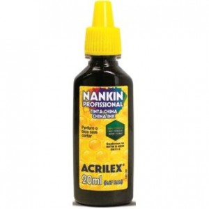 TINTA NANKIN 20ML 520 PRETO ACRILEX