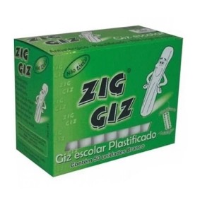 GIZ DE LOUSA ANTIALÉRGICO BRANCO C/50 UNIDADES ZIG GIZ